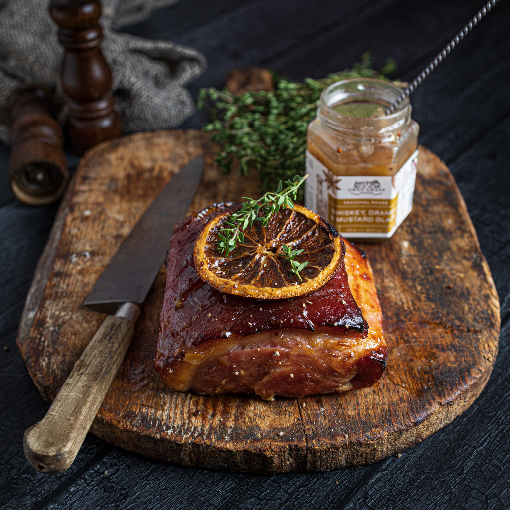 Whiskey, Orange & Mustard Glaze