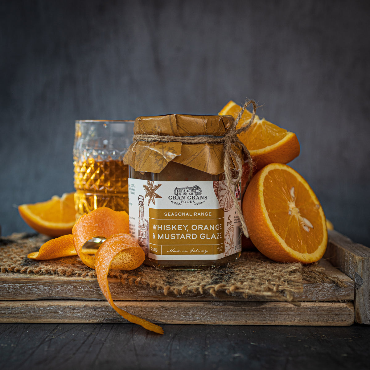Whiskey, Orange & Mustard Glaze