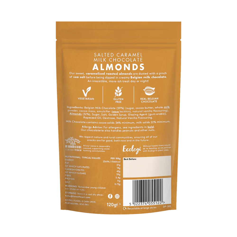 Forest Feast Salted Caramel Milk Chocolate Almonds